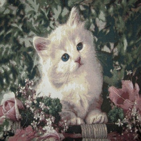 Наволочка Белый котенок - Гобелен  