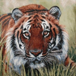 Наволочка Тигр в траве - Гобелен  