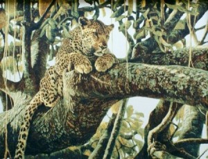 Леопард на дереве - Гобелен  