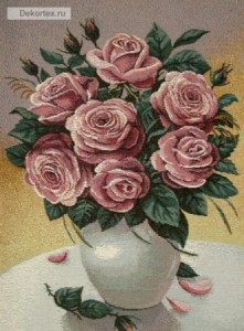 Утренний букет розы - Гобелен  