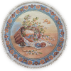 Гобеленовая скатерть "Лилии" круглая 160см  