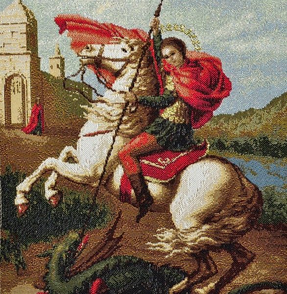 Икона Георгий Победоносец-Гобелен (в раме)  