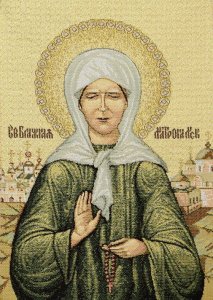 Икона Святая Матрона - Гобелен(в раме)  