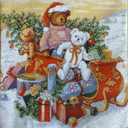 Декоративная наволочка Подарки Санта-Клауса (35*35)  