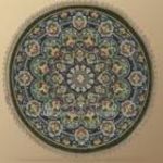 Гобеленовая салфетка"Вальс цветов"диаметр 53  