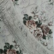 Гобеленовая скатерть "Пышные розы" круглая 200см  
