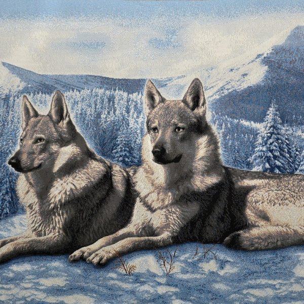 "Волки на снегу" - Гобелен(в раме)  