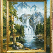 Картина гобеленовая с продолжением "Пейзаж без уток"  