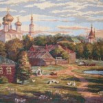Московский дворик - Гобелен(в раме)  