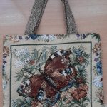 Гобеленовая сумка"Красные и белые маки"(40*12*40)  