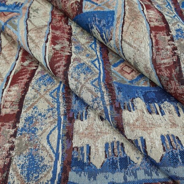 Гобеленовая ткань "Гусеница синяя"1044 160 см, Россия, (Гобелен под заказ).  