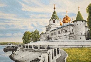 "Кострома Ипатьевский монастырь"- Гобелен ( в багетной раме)  