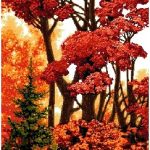 Гобеленовое панно "Весенний лес"  