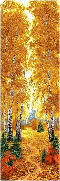 Гобеленовое панно "Осенний лес"