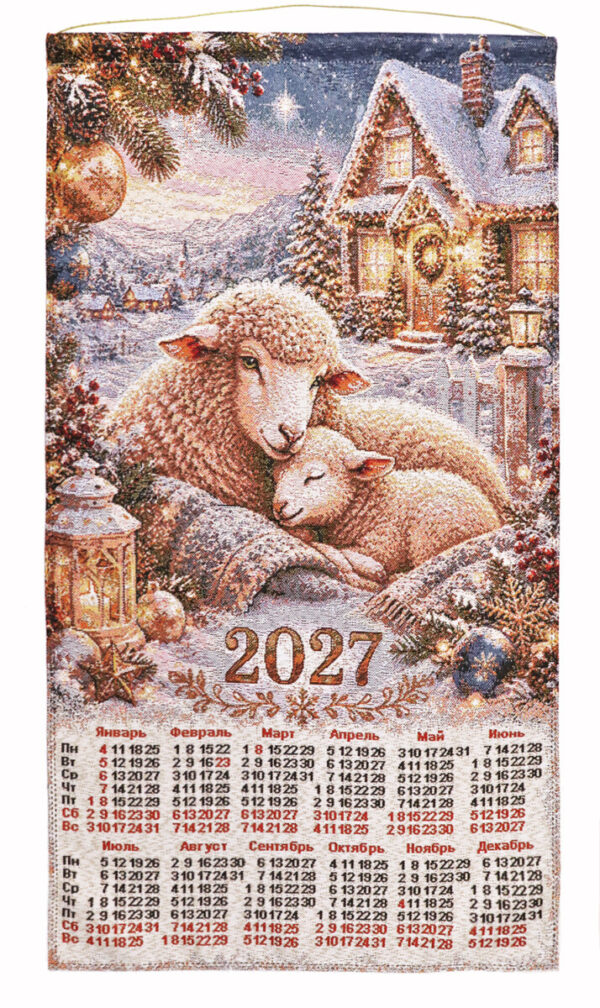 Календарь из гобелена на 2027 год Идилия 38х71  